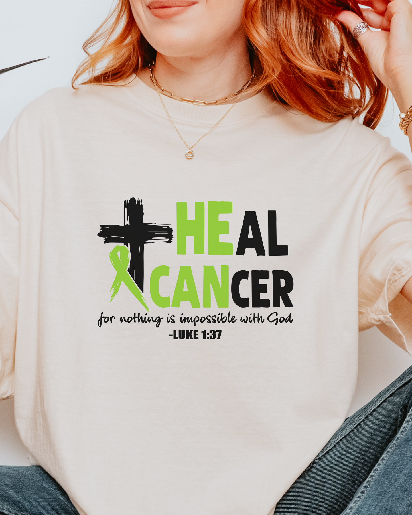 Luke 1:37 Lymphoma Awareness tshirt