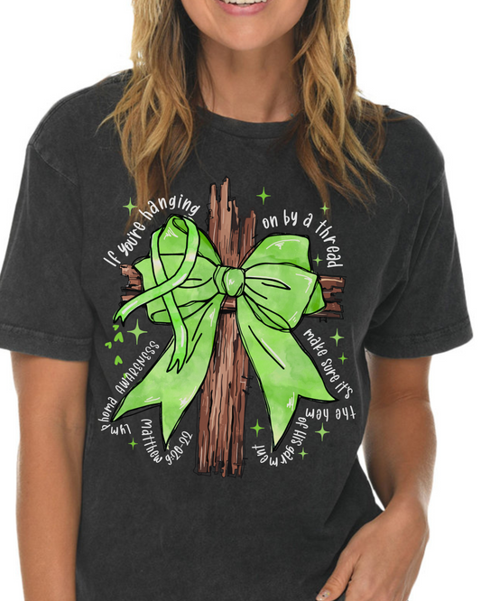 Matthew 9:20-22 Lymphoma Awareness tshirt,
