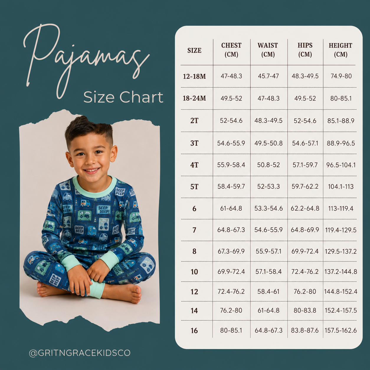 Beep Beep Youth Pajamas | Truck Pajama Set | Handmade Boutique PJs | Sizes 12m–9/10