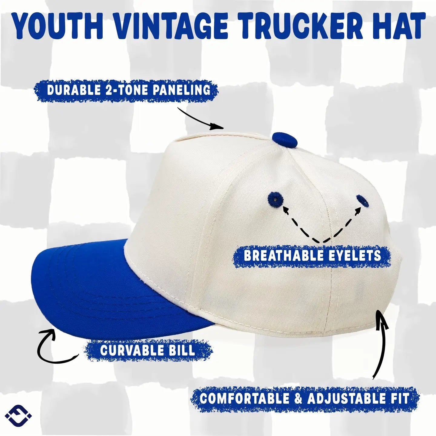 Vintage Royal Blue Snapback Hat