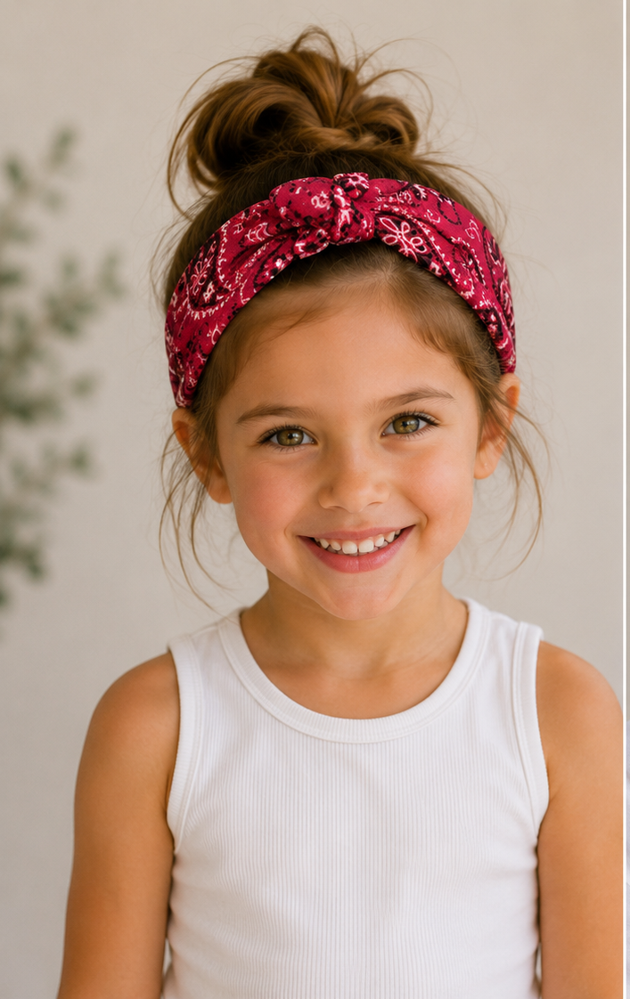 Red Bandana Headband
