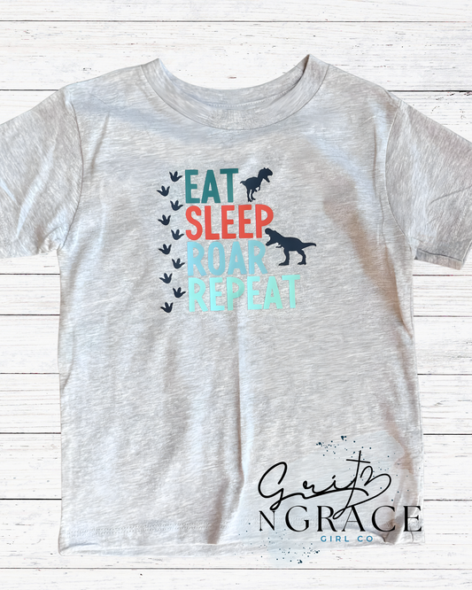 Eat, Sleep, Roar, Repeat Youth tshirt