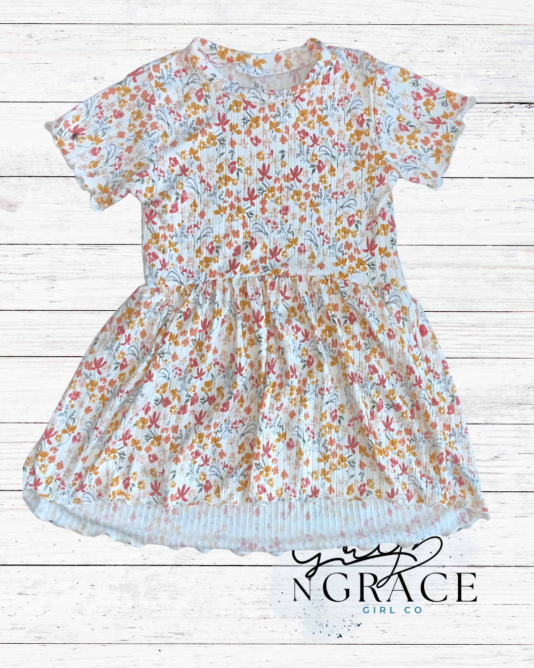 White Floral Spin Dress