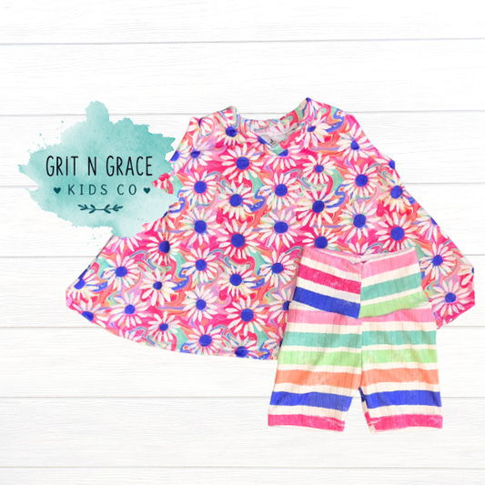 Bright Bloom Swing Tank &amp; Biker Short Set