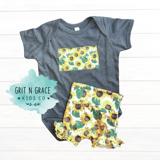 Sunflower Kansas 2 piece outfit