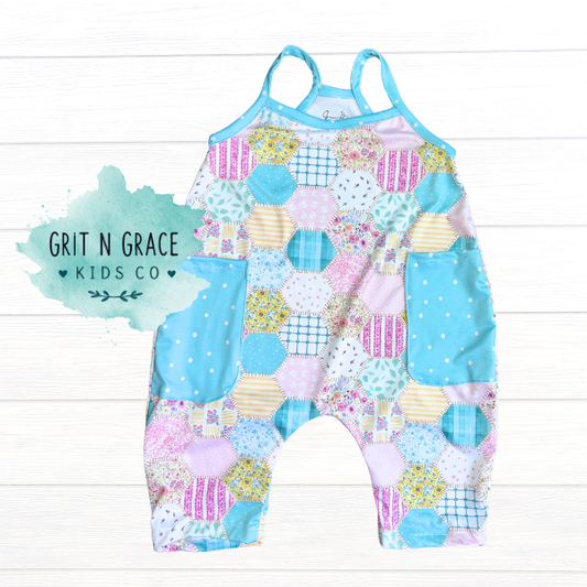 Summer Patchwork Romper