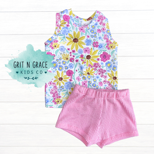 Sunny Blooms Tank & Short Set