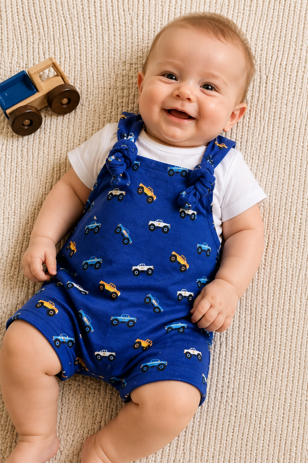 Monster Truck Infant Overall Romper