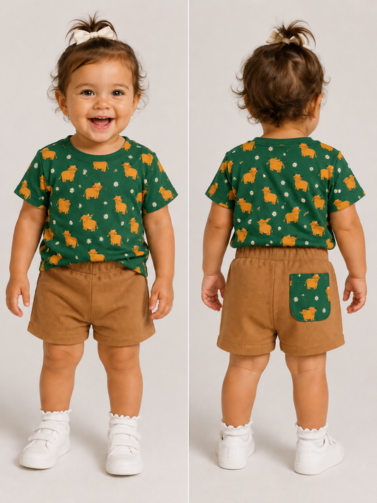 Highland Cow 2 Piece Set
