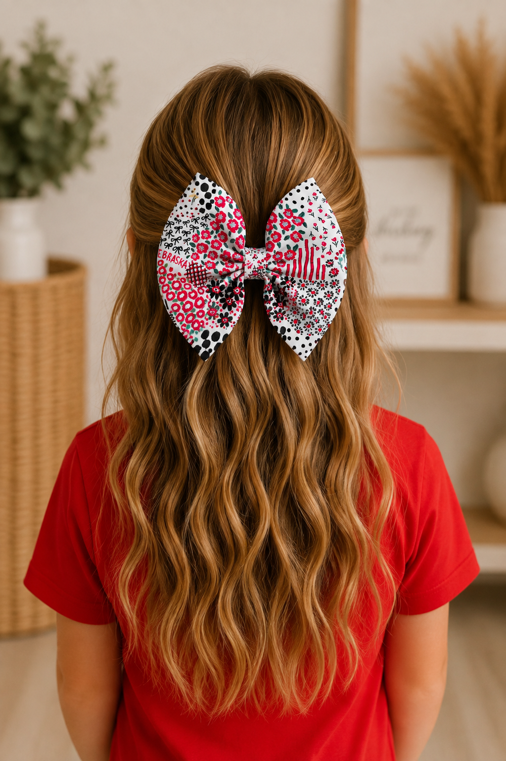 Nebraska Ditsy Bow