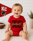 KC Football Glitter Leopard Onesie/Tshirt