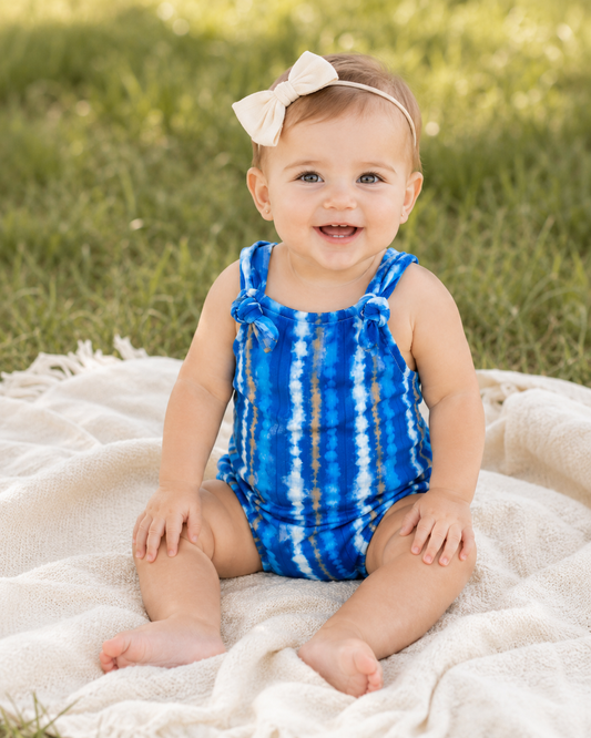Striped KC Baseball Handmade Overalls