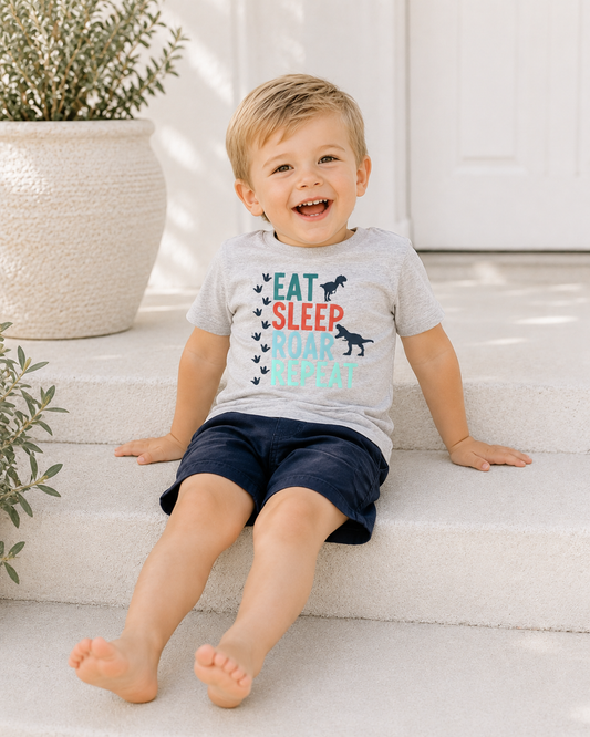 Eat, Sleep, Roar, Repeat Youth tshirt