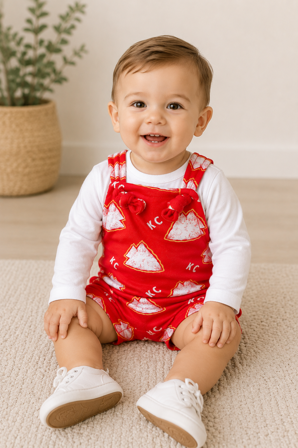 KC Arrowhead Tie Knot Overalls