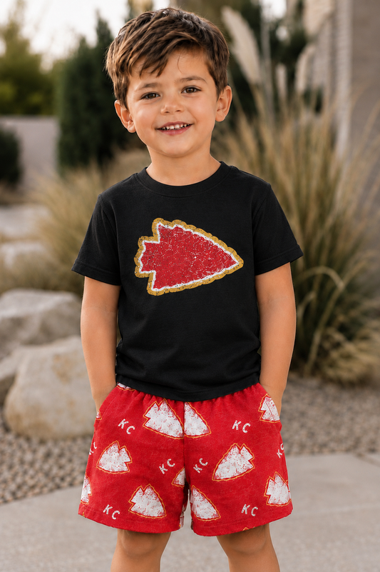 KC Arrowhead Relaxed Shorts