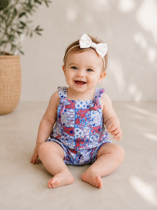 Vintage Americana Infant Overall Romper