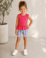 Red peplum tank