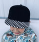 Checker Brim Snapback Hat