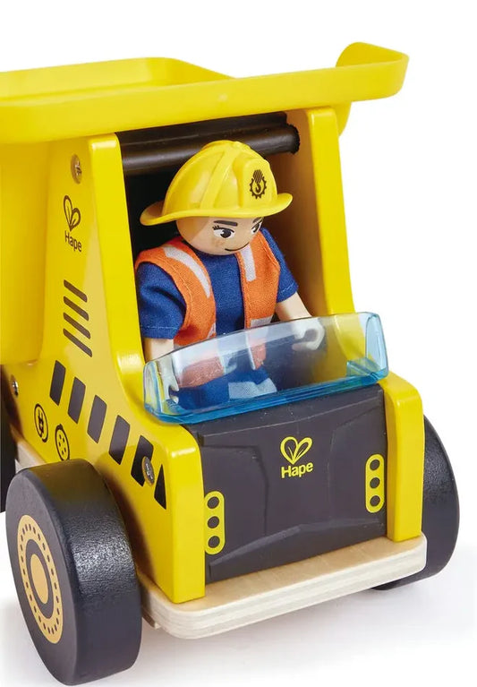 Hape Hauler Dump Truck | Pretend Play Construction Vehicle Toys for Toddlers