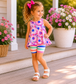 Bright Bloom Swing Tank &amp; Biker Short Set