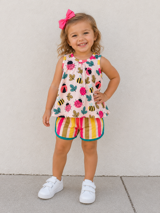 Ladybug Swing Tank & Short Set