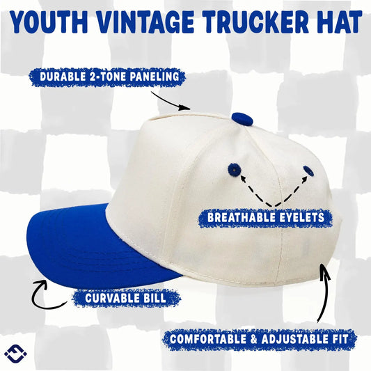 Vintage Royal Blue Snapback Hat