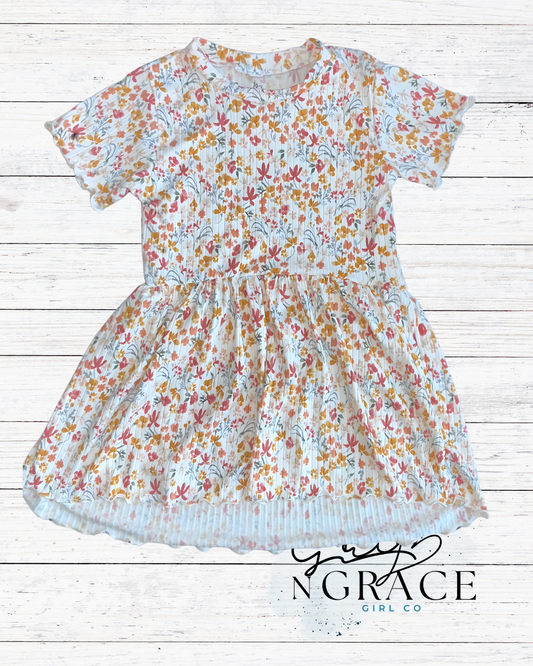 White Floral Spin Dress
