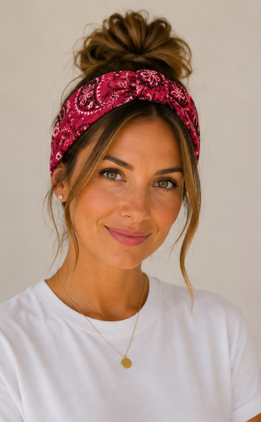 Red Bandana Headband